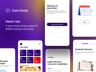Hawk Hub - Laurier's One Stop Student App app design laurier mobile wilfrid laurier university