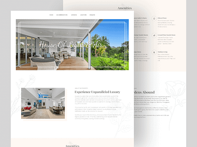 House of Light & Air - Property Landing Page Website landing page landingpage ui website