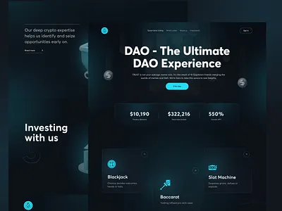 Crypto Landing Page blockchain crypto crypto landing page crypto ui cryptocurrency cryptocurrency landing page dao dark defi landing page design homepage landing page page ui uiux web web3 web3 landing page website website design