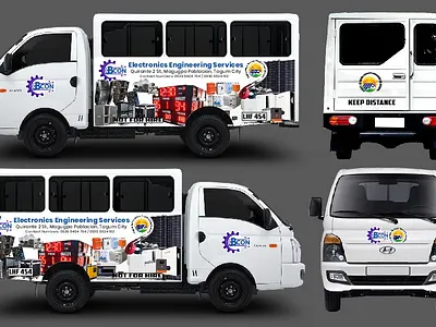 TRUCK STICKER MOCK UP graphic design logo design truck sticker mock up