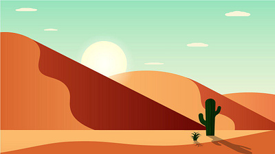 Desert desert graphic design illustration travell vector