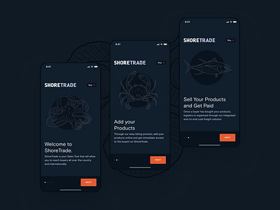 ShoreTrade android animation app art direction branding dark design direction design system iconography illustration ios iphone logo minimal motion product design startup tech ui ux