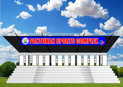 SPORTS COMPLEX MOCK UP graphic design logo design signage sports complex mock up