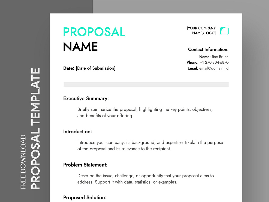 Proposal Free Google Docs Template by Free Google Docs Templates - gdoc ...