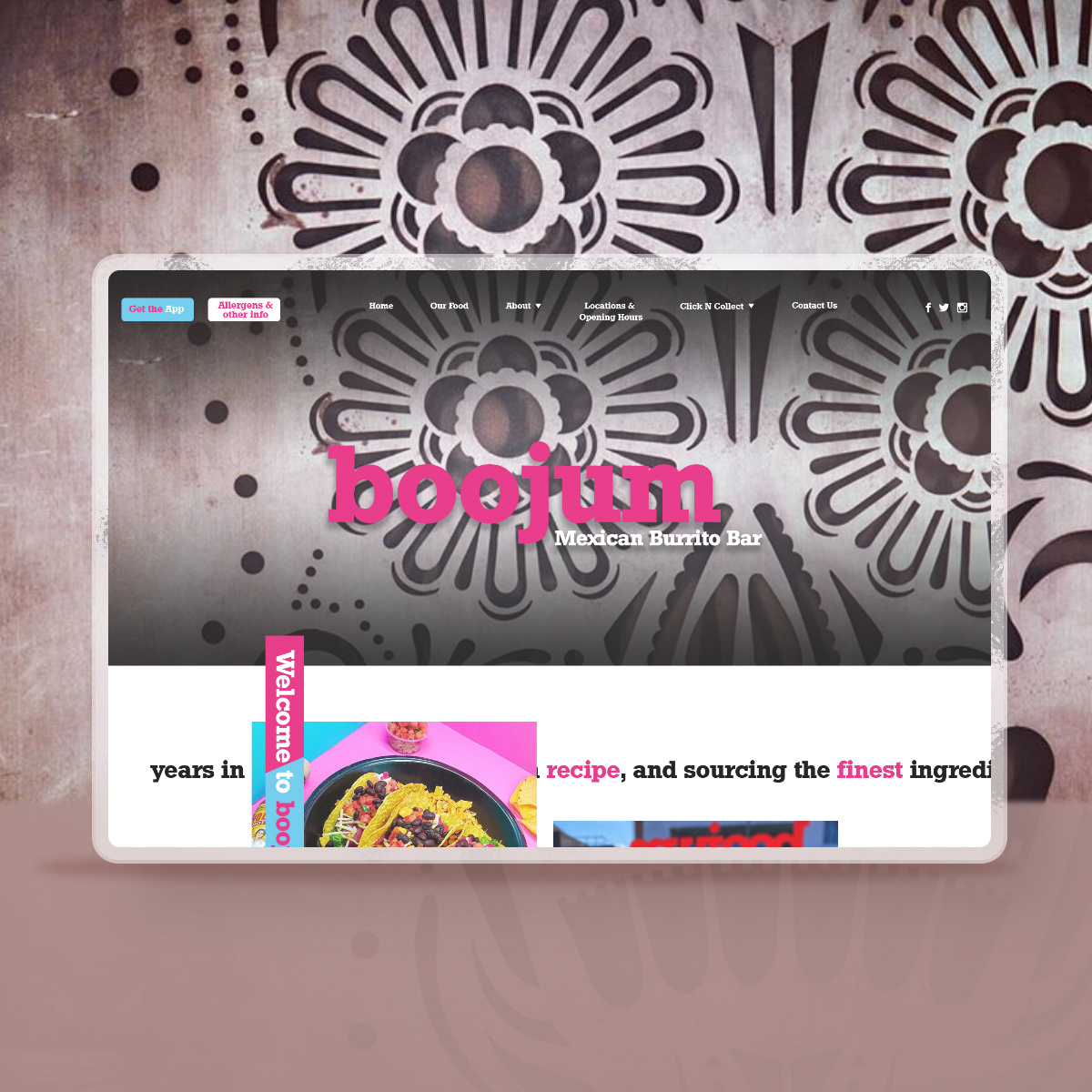 Boojum Burrito Bar - Website Redesign burrito bar mexican resturant ui uiux user experience user interface ux web design wireframe wordpress