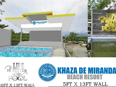 BEACH RESORT LOGO SIGNAGE beach resort logo signage graphic design logo design