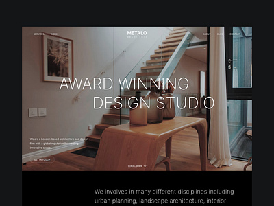 Metalo - Architecture Website Template architecture agency construction furniture hero house design minimal property ui ux webflow