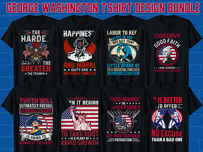 George Washington T-Shirt Design Bundle aaronburr alexanderhamilton andpeggy angelicaschuyler design eliza georgewashington graphic graphic design hamilton hamiltonmemes johnlaurens love mariareynolds t shirt taypography usa ushistory vector washington