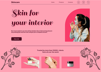 skin for care design graphic design skin po skin products ui design uiux ux design web design