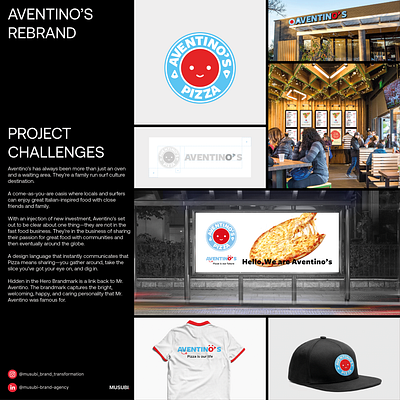 Aventino's Pizza Rebrand australia award winning brand architecture brand identity branding design fast food graphic design hospitality illustration interior design logo modernism modernist musubi brand agency portfolio showcase the best