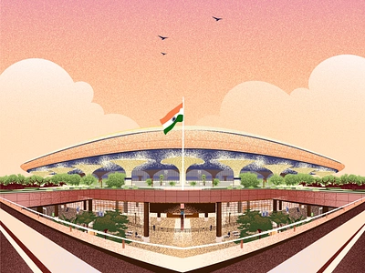 Airport Illustration 5 airport design illustration illustration ux ui india mumbai vector web