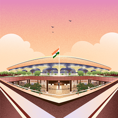 Airport Illustration 5 airport design illustration illustration ux ui india mumbai vector web
