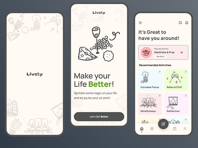 Lively Productivity App Design app design product design productivity app ui ui design ux web