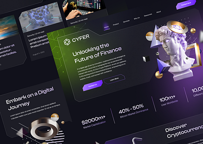 Blockchain Landing Page blockchain blockchain technology crypto cryptocurrency defi exchange landing page trading wed3 wedsite design