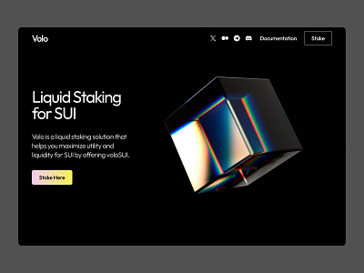 Liquid Staking Landing Page clean landing web design