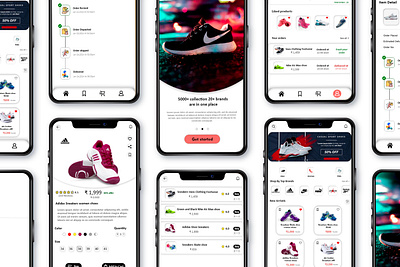 Seamless Steps in Style - UI/UX Dribble for Footwear Fashion branding design digitalinnovation ecommerce landing page mobile app ui visualdesign website design