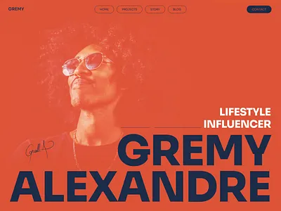 Gremy Lifestyle Web Design banner design design fashion header hero banner landing page lifestyle lifestyle web design product ui ui design user experience user interface web app web banner web design website