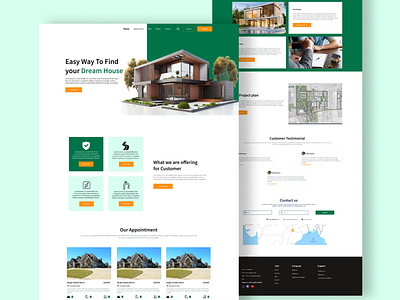 Real estate Website Design interface desgine landing page design prototype design ui ux ux design website design