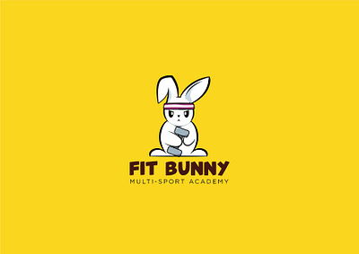 Brand Logo Design - Fit Bunny animation branding graphic design logo