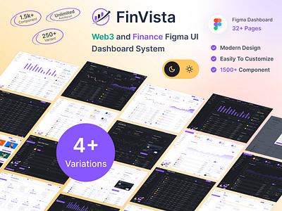 FinVista - Web3 and Finance UI Figma Dashboard 3d branding dashboard graphic design logo ui