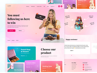 Cake shop landing page cake shop landing page cake store landing page cake website design confectionery store