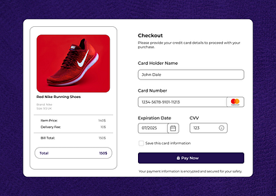 Credit Card Checkout Page checkout creditcard dailyui design payment typography ui