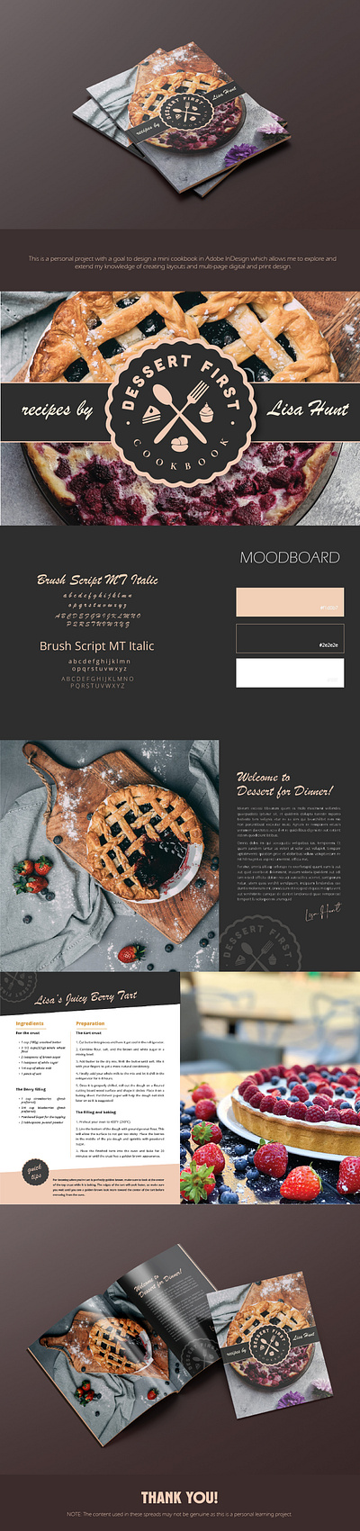 Cook Book Design - Personal Project adobeindesign bookdesign graphic design