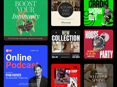 Social Media Posts animation branding facebook figma graphic design instagram motion graphics photoshop posts social media social media manager trending content