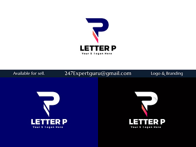 Letter p white logo design modern illustration vector design 3d branding graphic design logo modern logo motion graphics