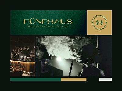 Fünfhaus bar bento style brand branding cocktail design dual meaning elegant graphic design logo lounge minimalist modern shisha vector