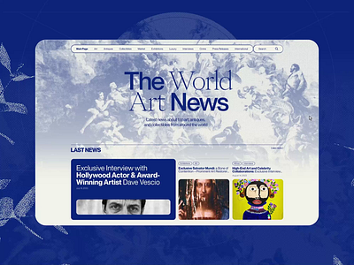 The World Art News animation design ui ux web