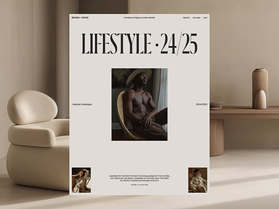 BROWN::WOOD_Catalogue Carousel animation branding carousel chair concept creative design ecommerce fashion interaction interface lifestyle living room minimal product spaces tables typography ui web
