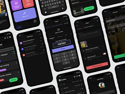 Project management tool for construction business. Mobile design b2b construction business design design studio mobile app design mobile application mobile screens mobile ui project management reporting saas software design startup ui ui design ui ux user interface ux