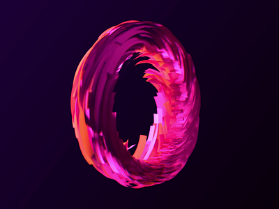 Spiny Thingy 3d abstract animation design houdini motion graphics particle pink purple