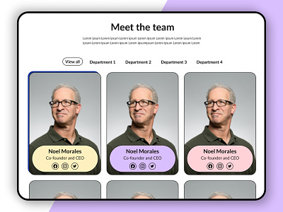 Company-Team Section meet the team team page ui ux web design