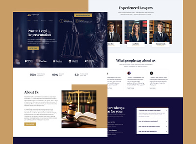 Law Firm Landing Page Design brand identity branding design development logo ui ux web