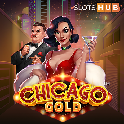 Chicago Gold Online Slot on FreeslotsHUB branding chicago freeslotshub game gold graphic design logo online
