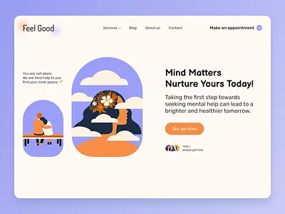 UI Landing page - Therapist organization design figma minimal minimal design therapy ui user interface ux web design