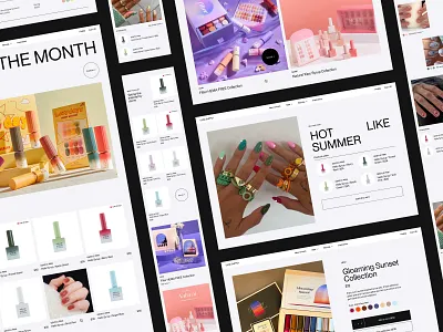 E-commerce Concept pt.2 art direction brand branding collection cosmetics design ecommerce graphic design landing page minimal nail polish shop shopify store typography ui web website woocommerce