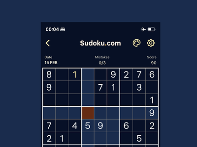 Sudoku Dark Mode app color combinations dark mode game game design light mode mobile game number games redesign sudoku