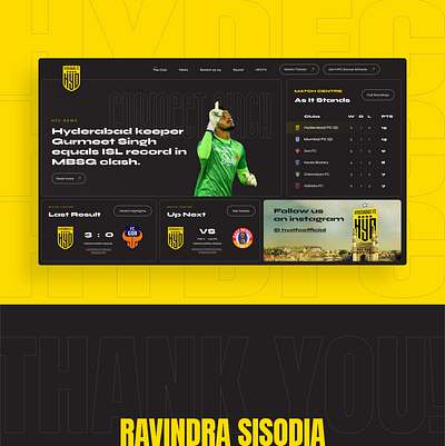 Soccer Club Landing page Design branding design herosection landingpage ui uiux webdesign website websitedesign