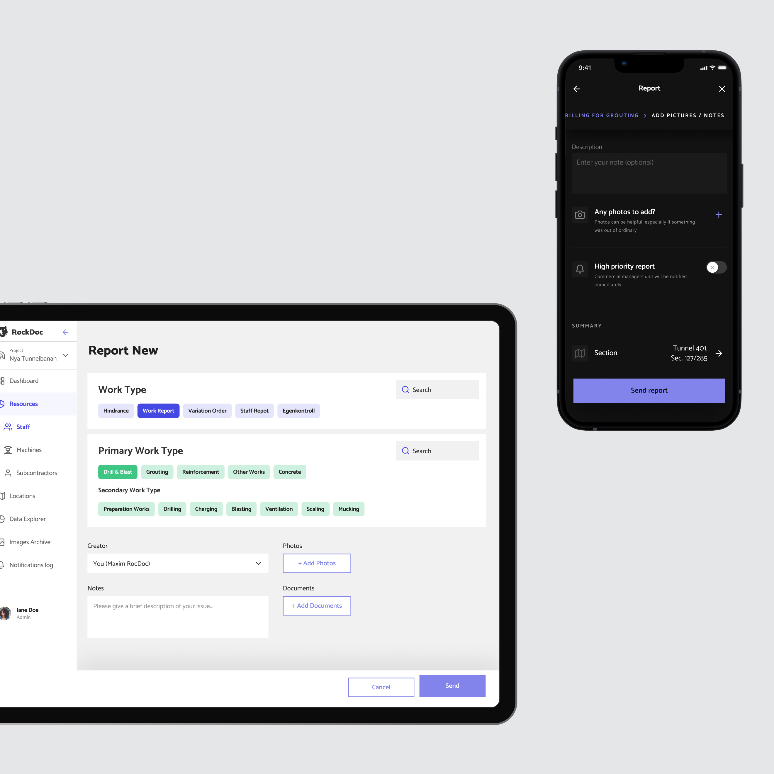 Dashboard design for project & data management software b2b construction custom design custom software dashboard design data display data management design design agency desktop application design platform design project management software project management tool saas ui ui design ui ux ux web application design