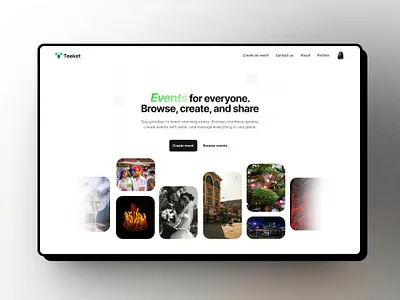 Teeket landing page design landing page ui design