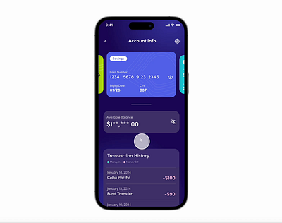 TBank: Online Banking banking dark finance fintech interaction design minimaist mobile app mobile app design simple design ui ux