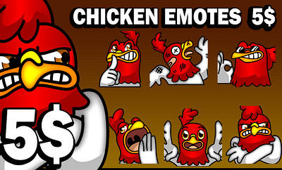 chicken sub badge emotes animation badge chicken badge chicken emotes discord badge gaming logo kick badge logo twitch badge