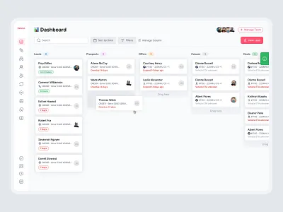Vehcel - To Do List for Task Tracker Dashboard SaaS Project app clean crm dashboard design drag drag drop lead list logo managment saas system to do track trello typography ui ux vehicle