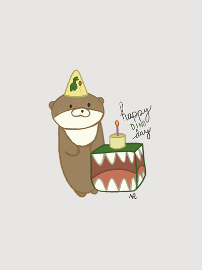 Happy dino day! ★ animation design graphic design illustration procreate typography