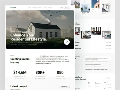 Real Estate Agency Landing Page apartemen architecture business clean design estate agent hero landing living modern property real estate agency real estate web residence ui design ux design web website design