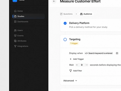 studies page ― dashboard customer dashboard dashboard ui product design product ui saas saas dashboard survey