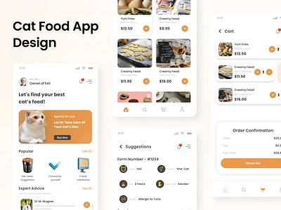 Cat Food App figma ux design